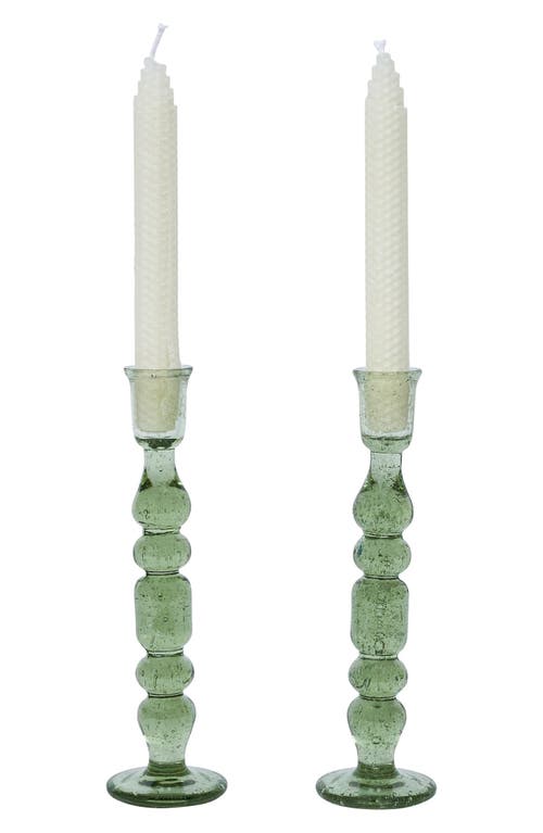 Juliska Provence 9" Candlesticks, Set Of 2 In Basil