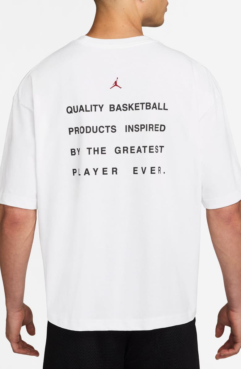 Jordan MJ Flight Script Boxy Short Sleeve Graphic T-Shirt, Alternate, color, White/ Gym Red