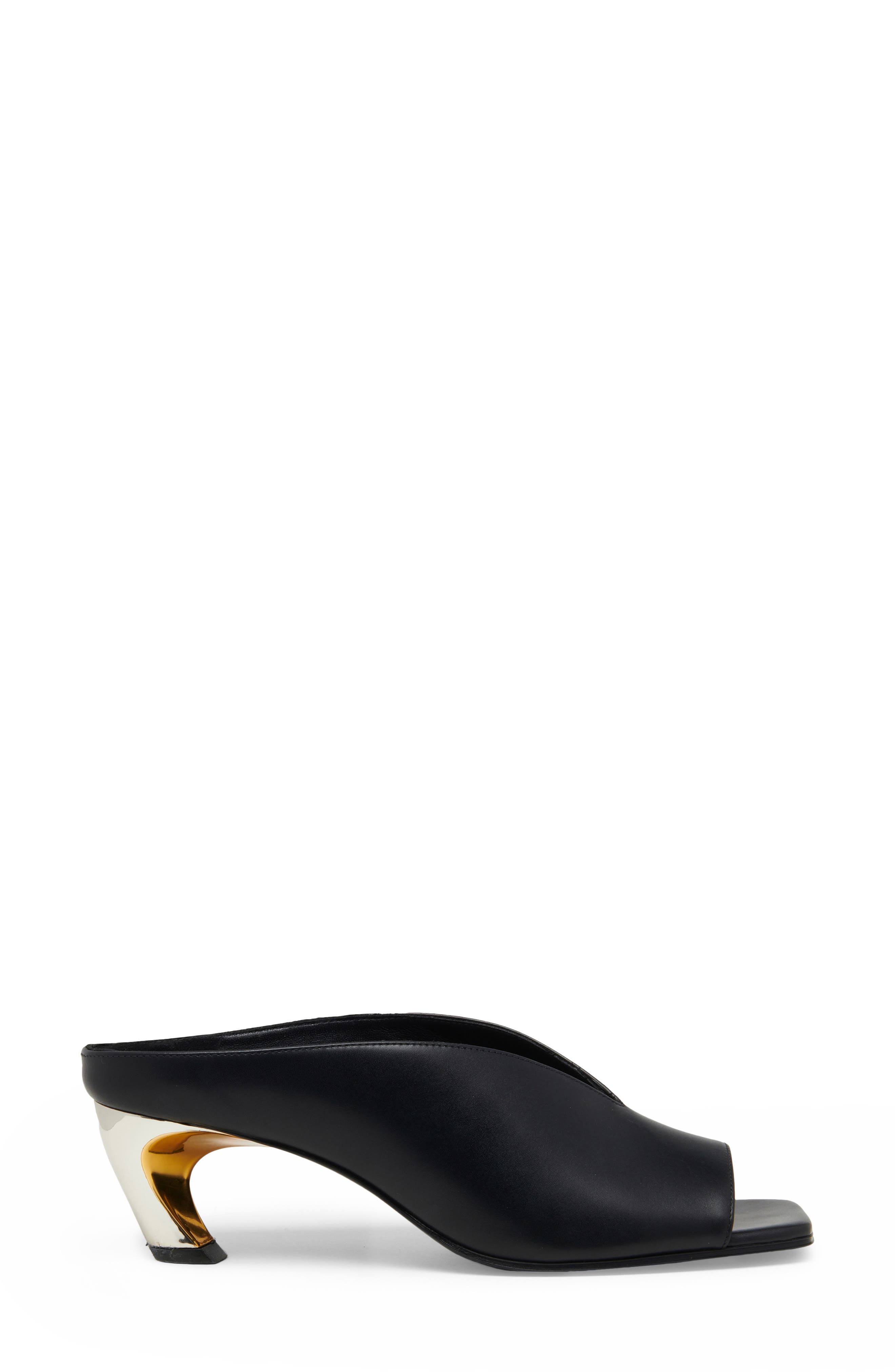 Armadillo Slide Sandal, Alternate, color, BLACK/ SILVER/ GOLD