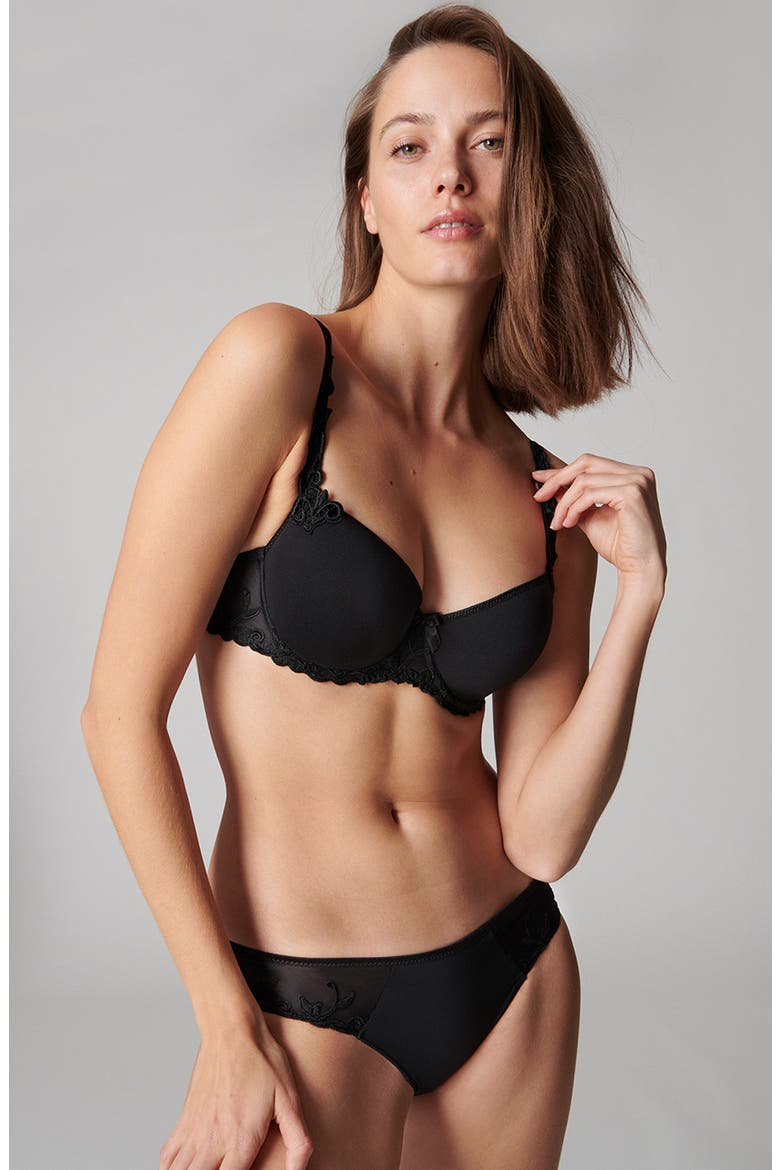 Andora Embroidered Bikini, Alternate, color, BLACK