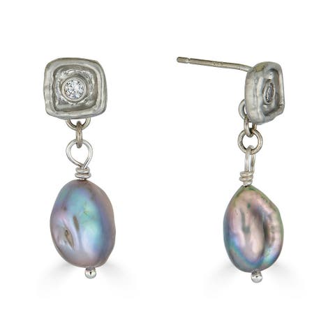 Keshi Pearl Drop Earrings