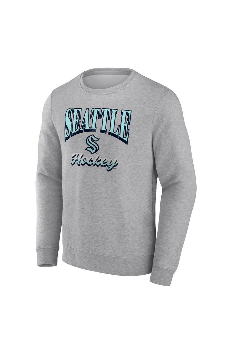 FANATICS Men's Fanatics Branded Heather Gray Seattle Kraken Special Edition 2.0 Pullover Sweatshirt, Alternate, color, Heather Gray