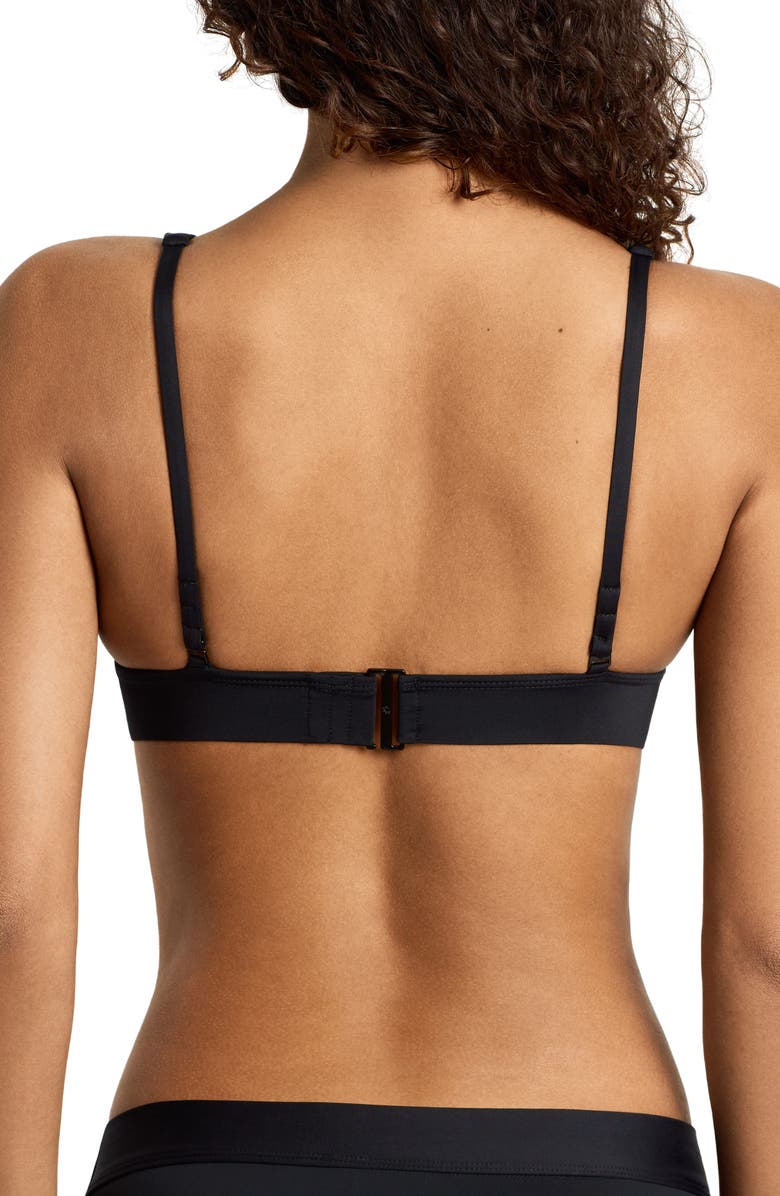 Lauren Ralph Lauren Banded Tall Bikini Top, Alternate, color, Black