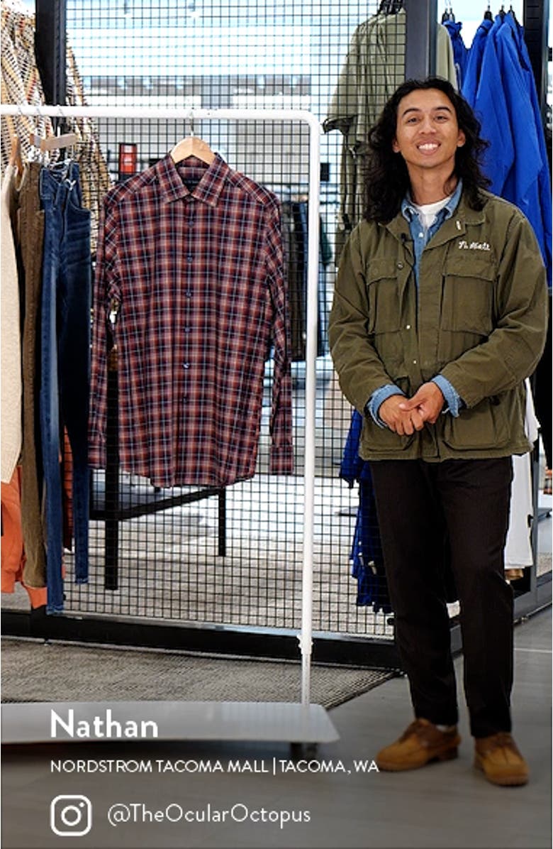 Collegiate Plaid Regular Fit Button-Up Shirt, sales video thumbnail