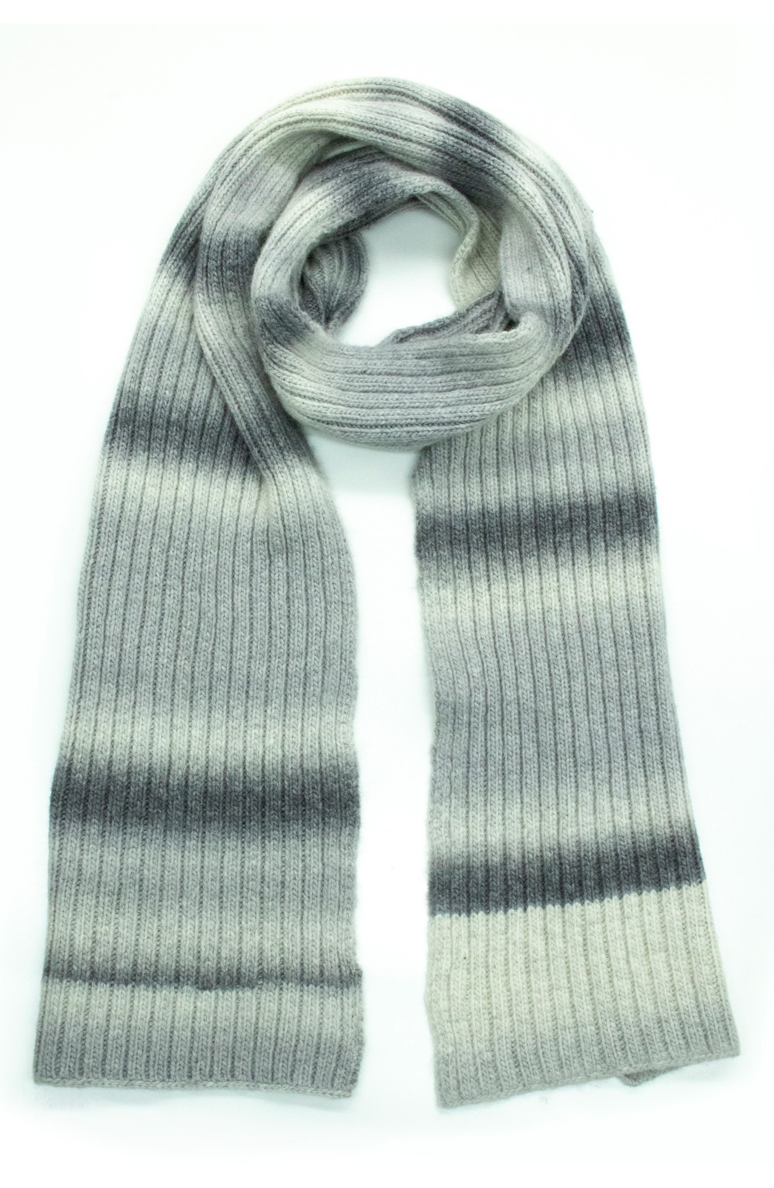Portolano Ombré Stripe Merino Wool Blend Scarf