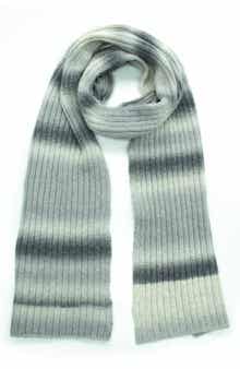 Ombré Stripe Merino Wool Blend Scarf