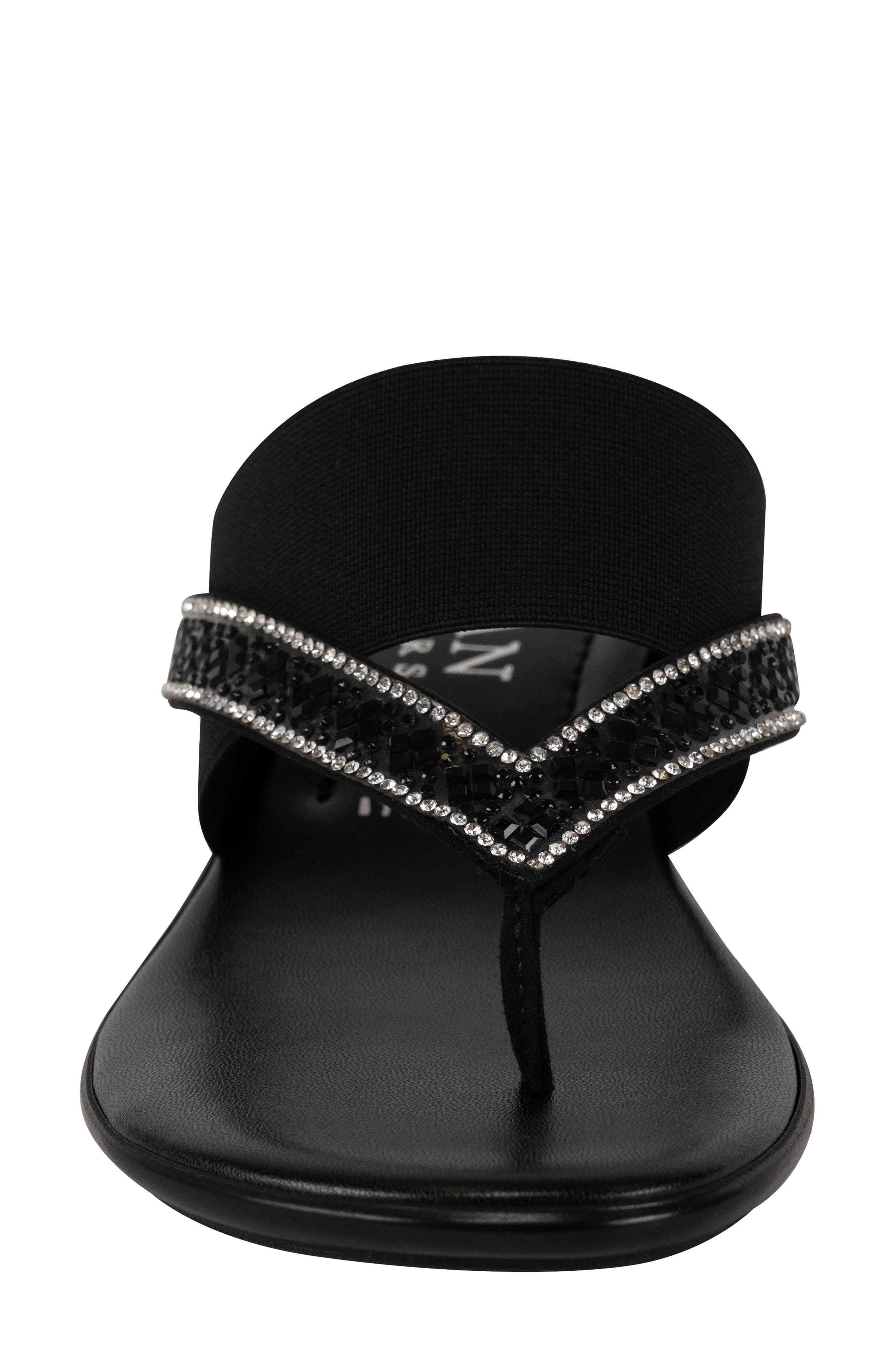 ITALIAN SHOEMAKERS Deleiza Wedge Flip Flop, Alternate, color, Black