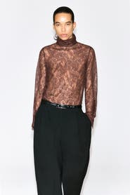 COS Turtleneck Lace Top