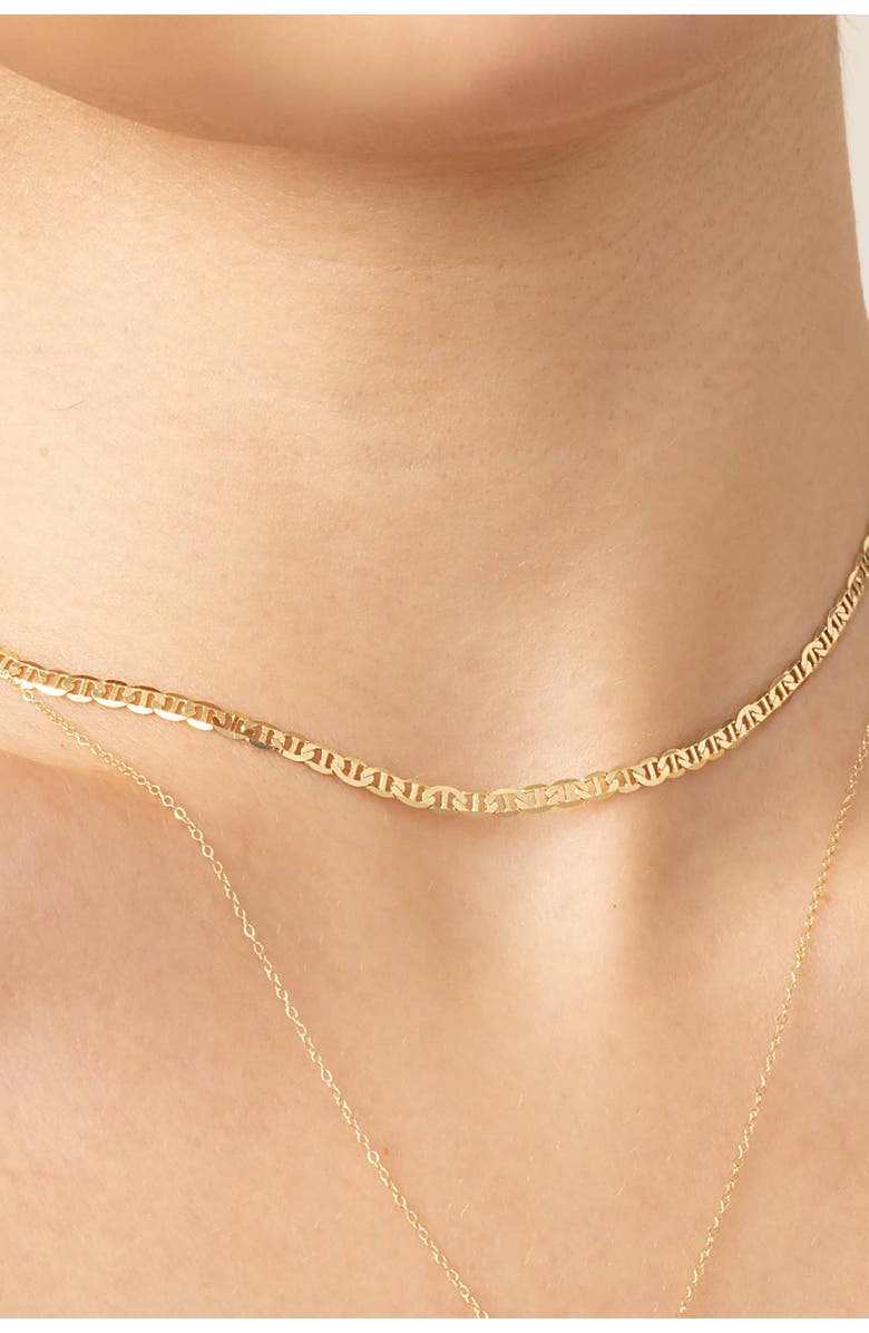 Oradina 14K Yellow Gold Mystic Mariner Choker, Alternate, color, Yellow Gold