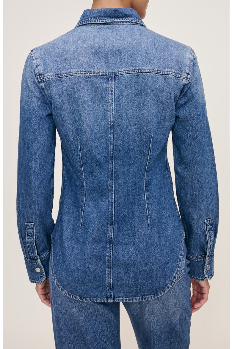 Ines Denim Shirt, Alternate, color, LAPIS