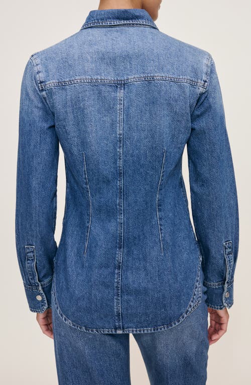 Dl1961 Faye Oversize Denim Button-up Shirt In Blue