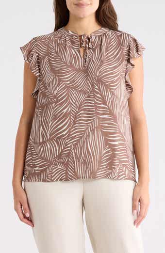 NORDSTROM RACK Ruffle Tie Neck Top