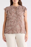 NORDSTROM RACK Ruffle Tie Neck Top