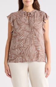 NORDSTROM RACK Ruffle Tie Neck Top