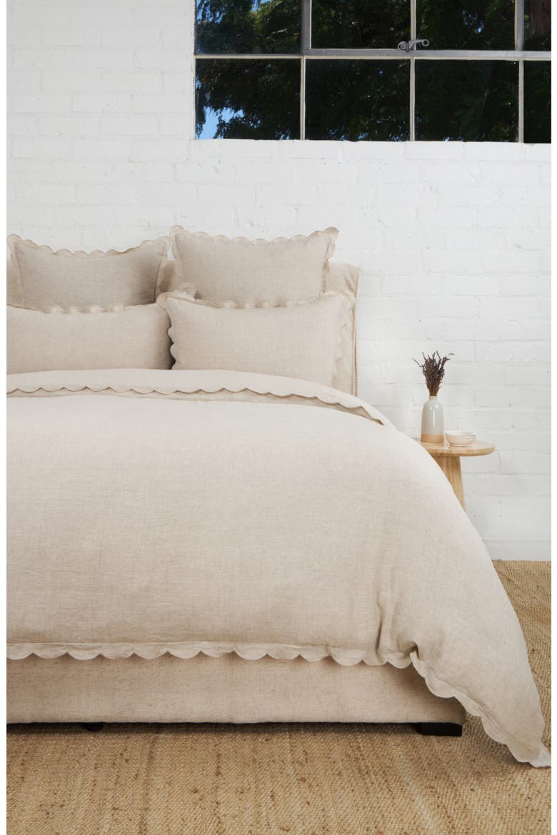 Kelly Linen Duvet Cover, Alternate, color, FLAX/FLAX