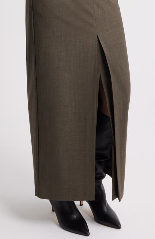 Nordstrom Wool Blend Maxi Pencil Skirt