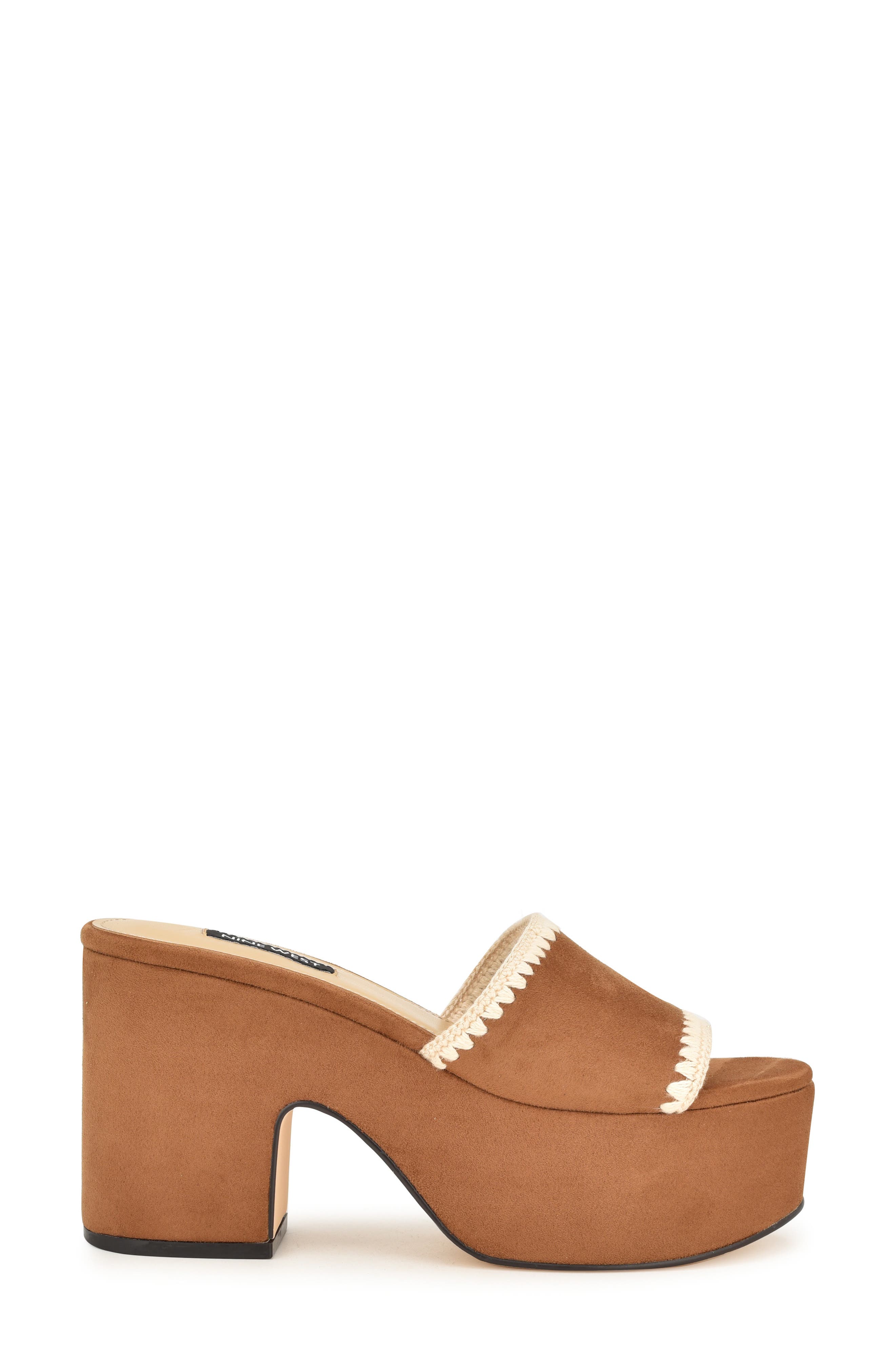 Yickie Platform Slide Sandal, Alternate, color, MEDIUM BROWN