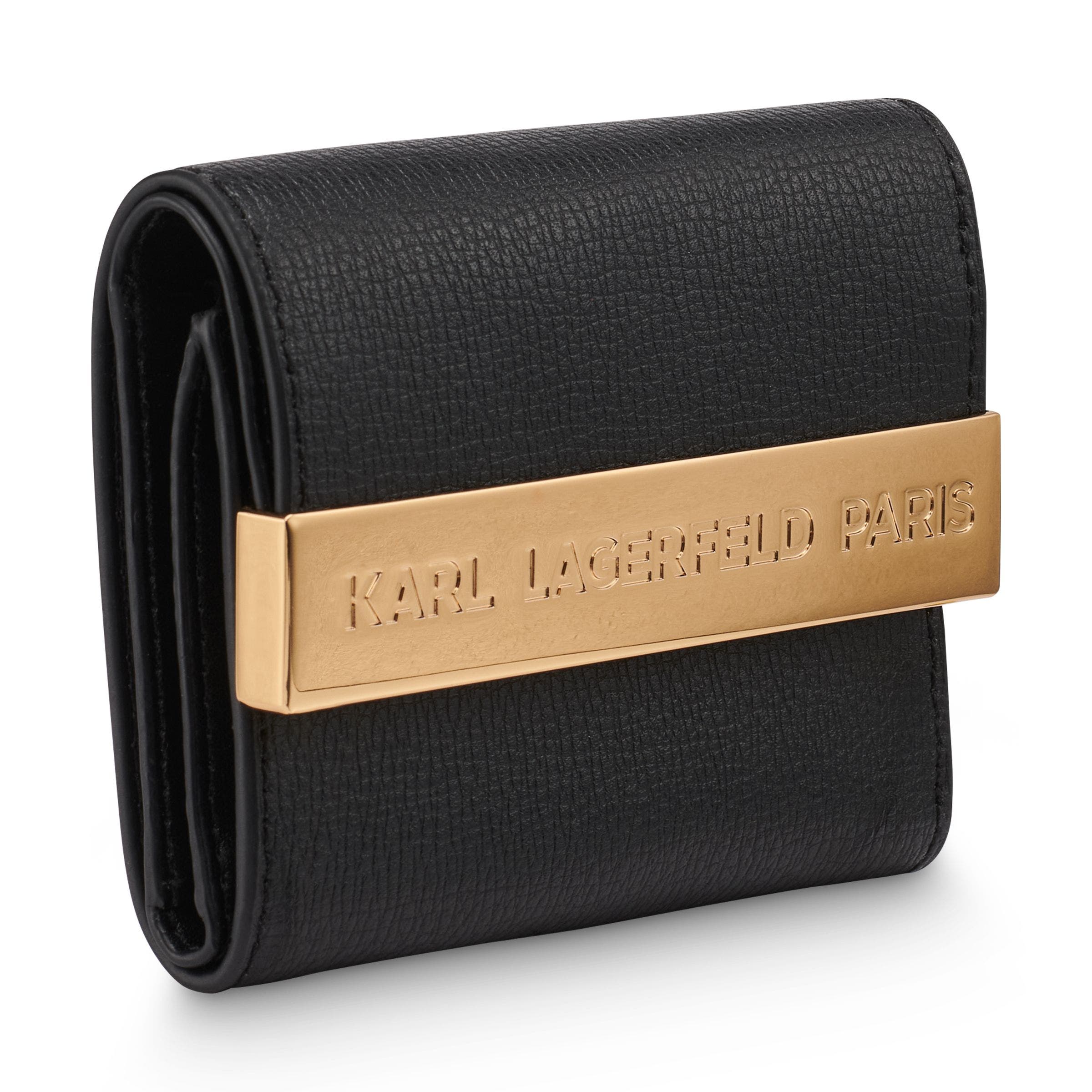 KARL LAGERFELD PARIS Jacqueline Wallet, Alternate, color, Black/Gold