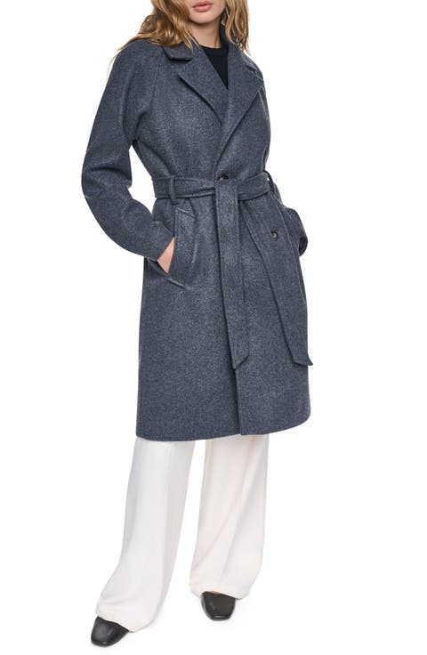 Belted Faux Wool Coat