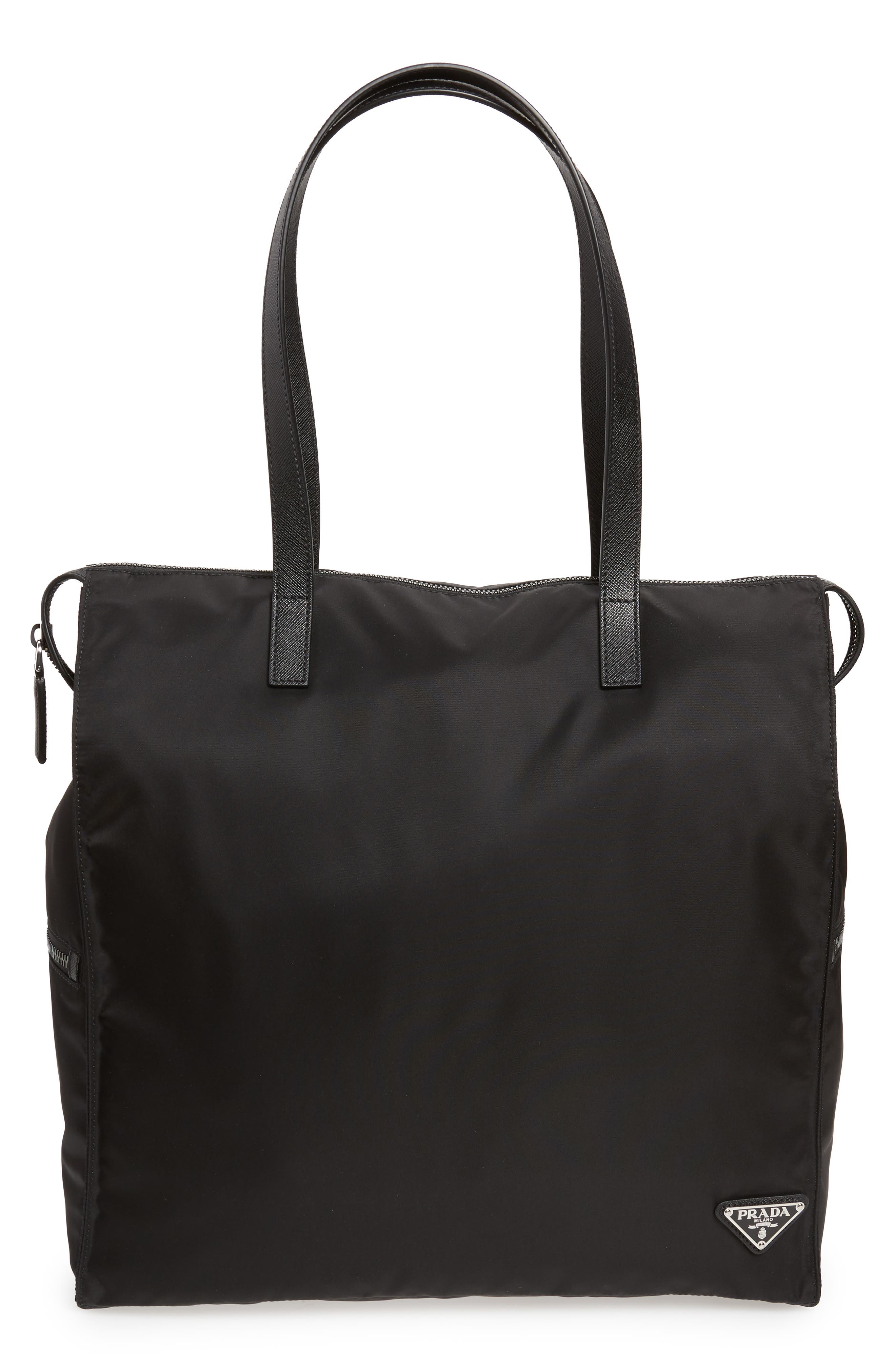 Prada Nylon Shopper, Main, color, 