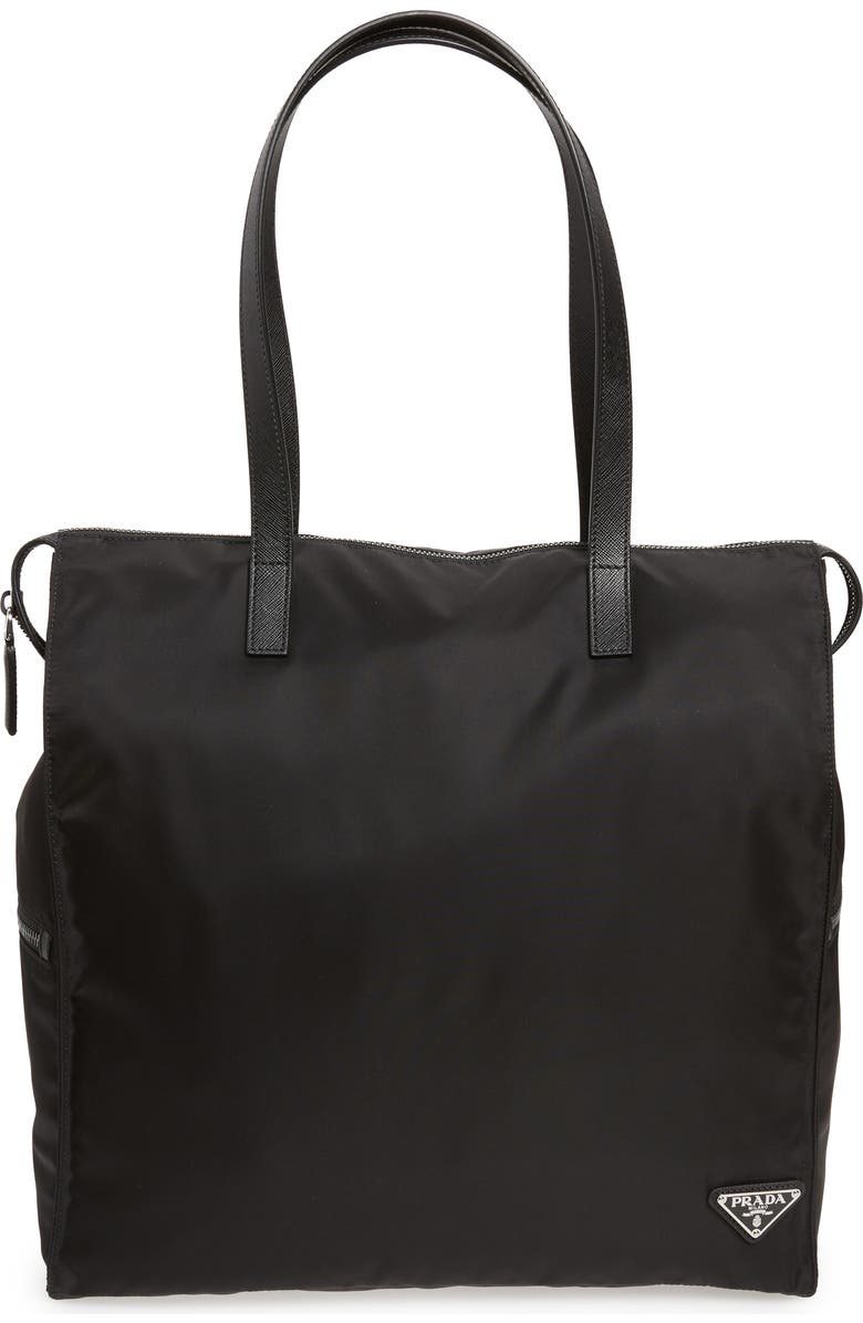 Prada Nylon Shopper, Main, color,