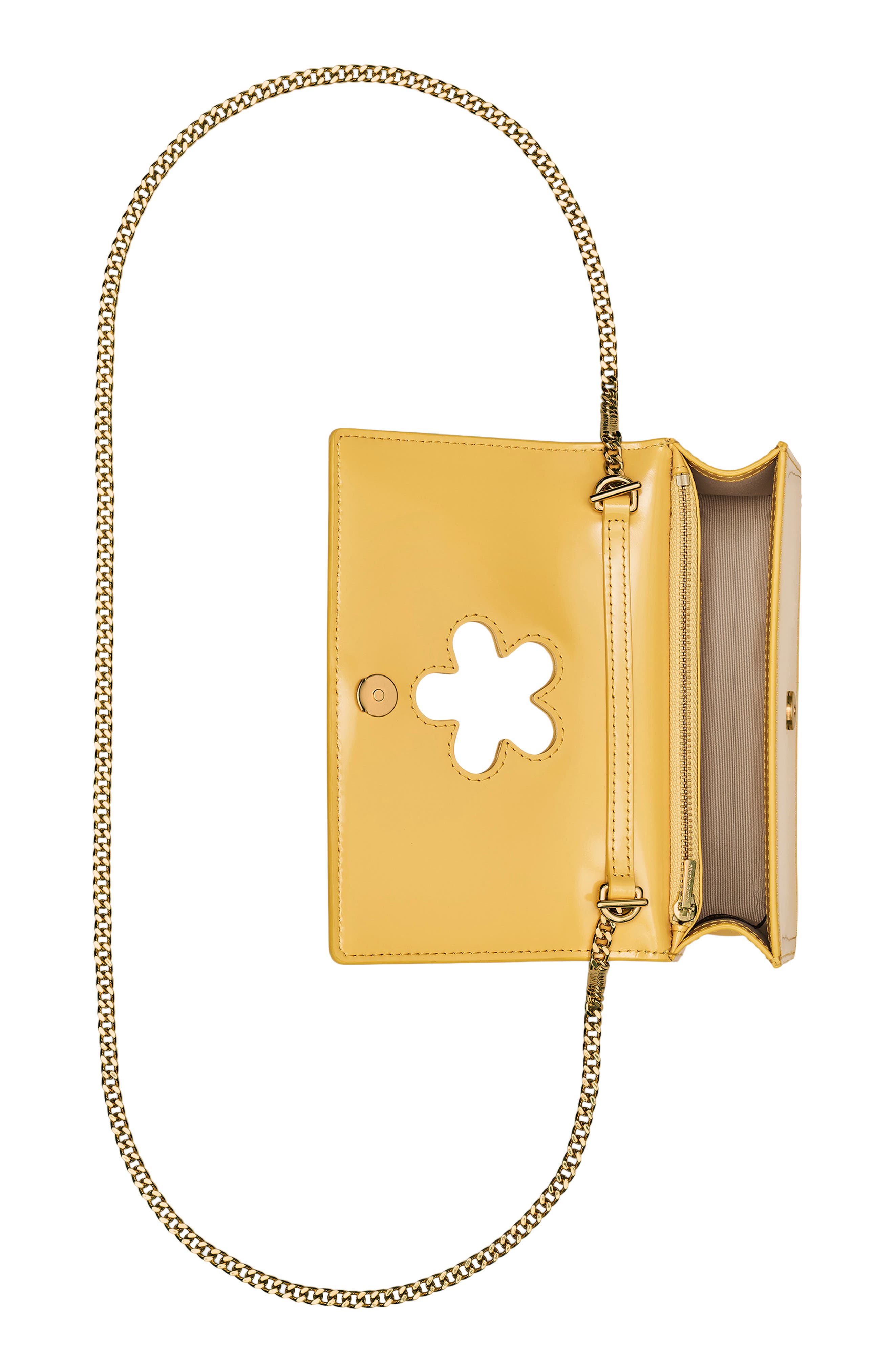 Marc Jacobs The Glam Mirror Mini Bag, Alternate, color, Daffodil