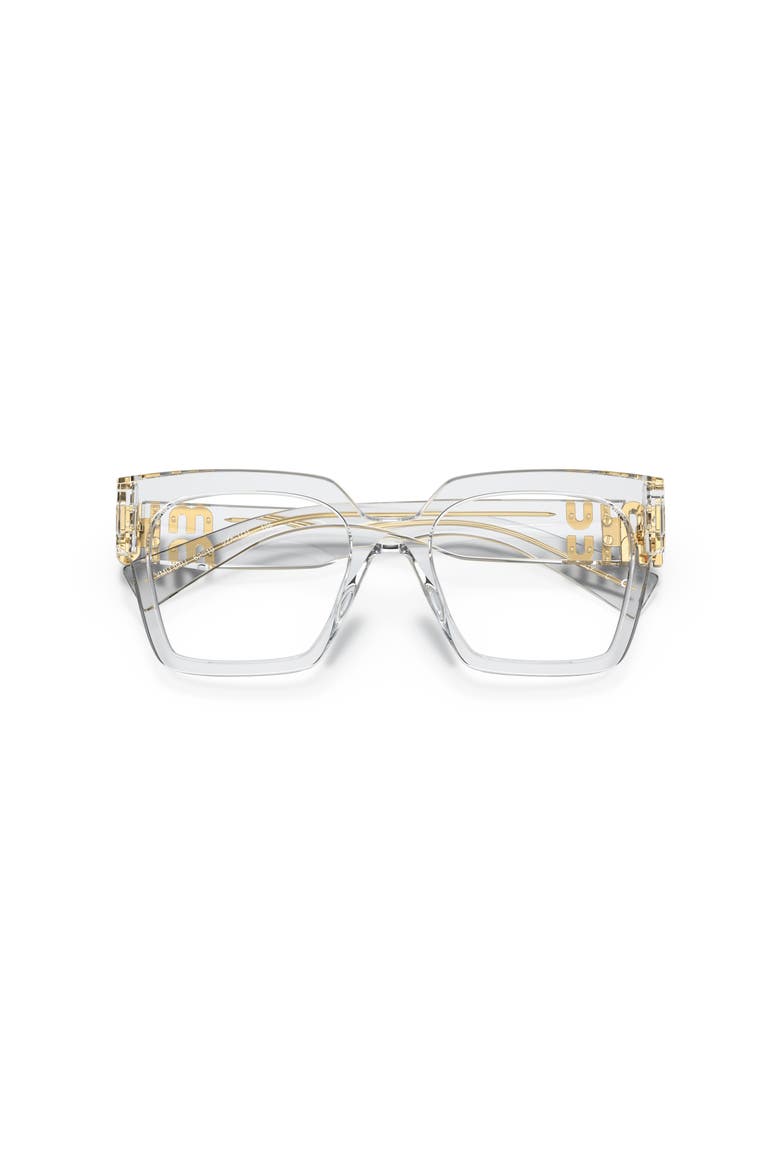 52mm Square optical glasses, Alternate, color, Transparent