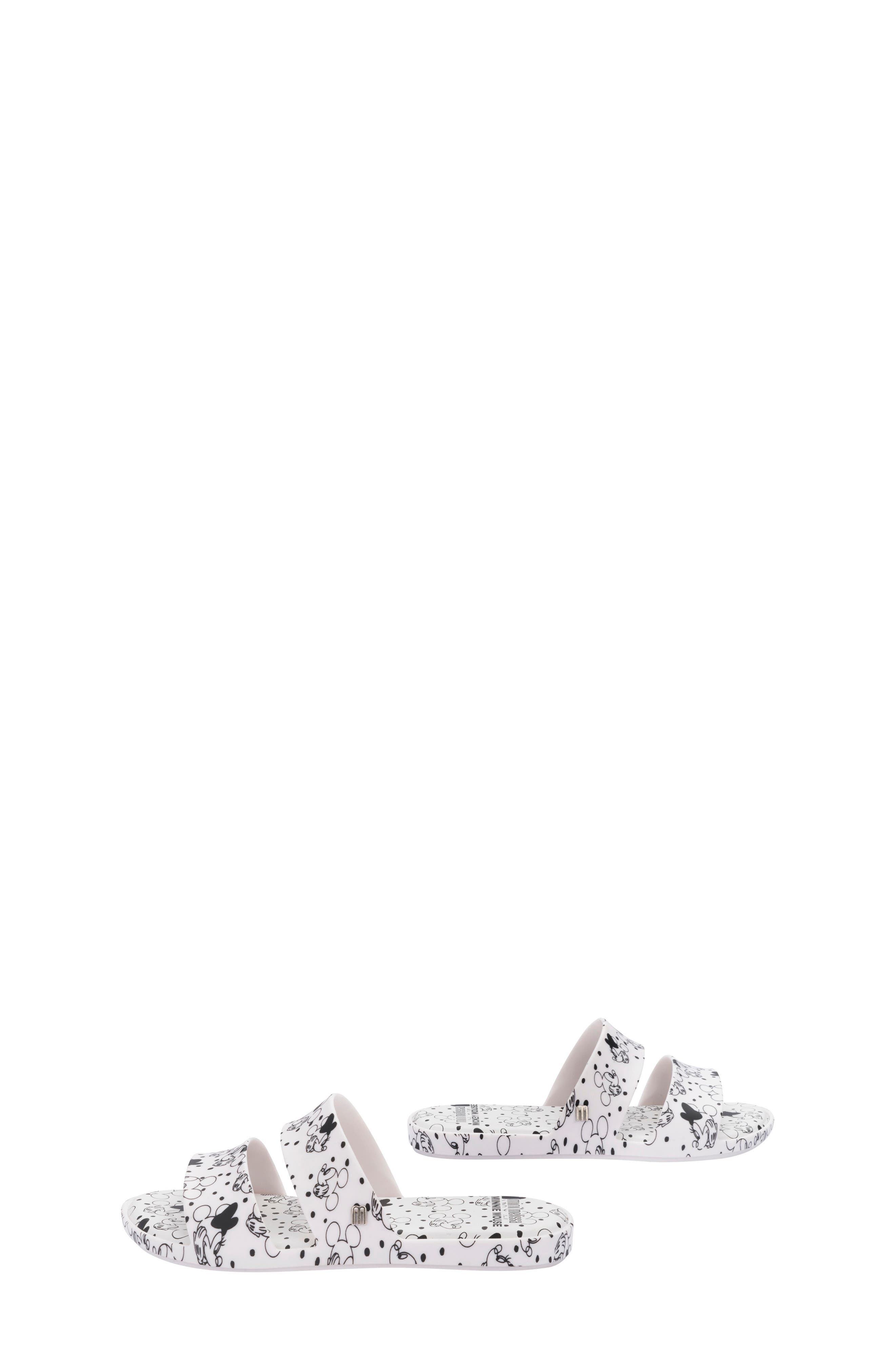 x Disney Mickey Mouse Slide Sandal, Alternate, color, WHITE