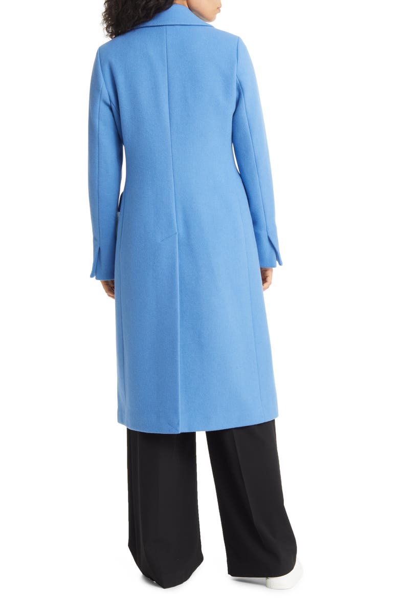 Notch Collar Wool Blend Coat, Alternate, color, CREW BLUE