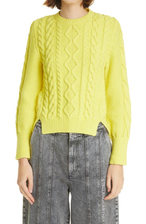 Aran Organic Cotton Blend Crop Sweater