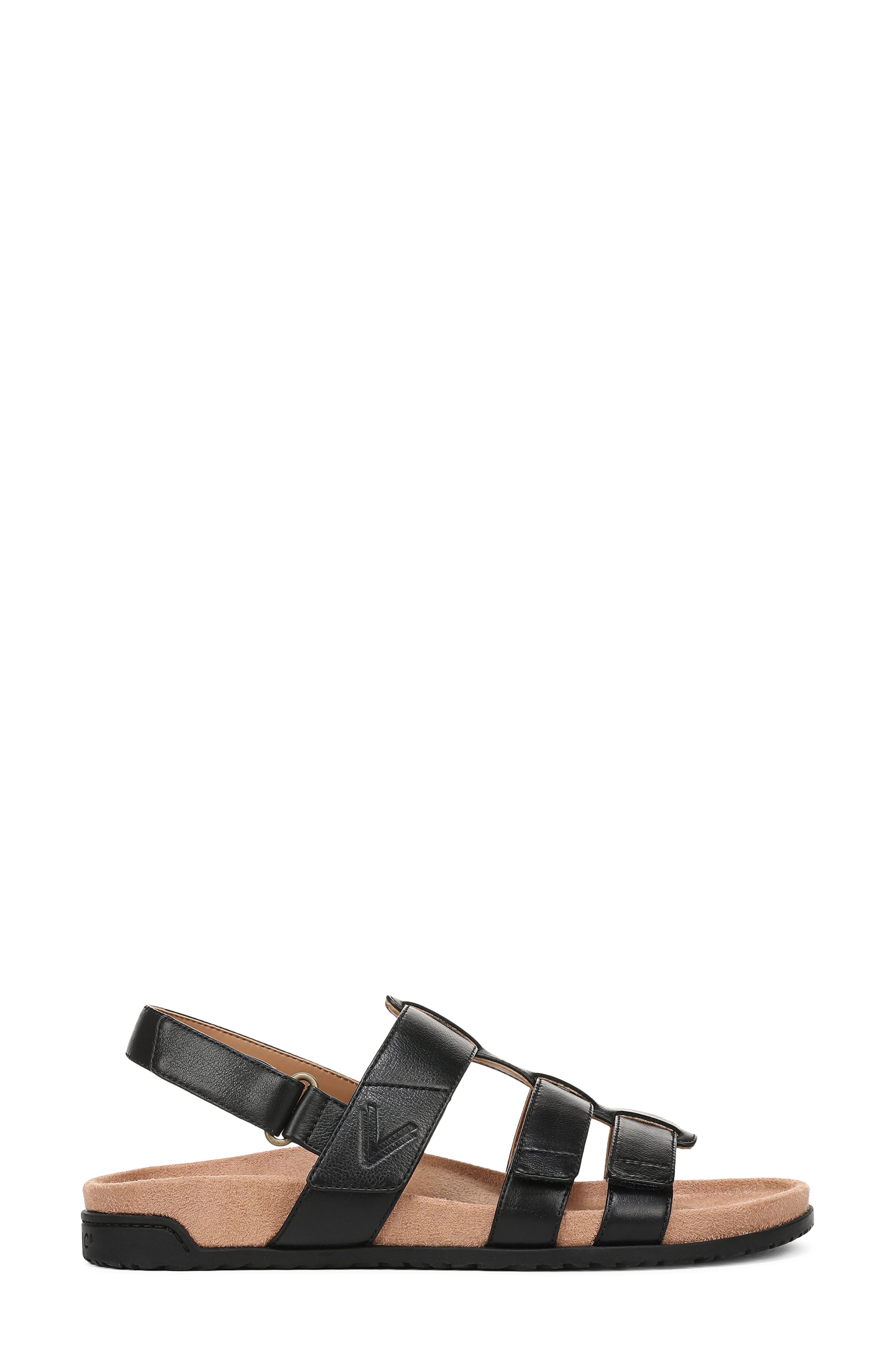 Vionic Eureka Fisherman Sandal - Wide Width Available, Alternate, color, Black