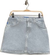BOSS Striped Denim Miniskirt