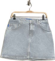 BOSS Striped Denim Miniskirt