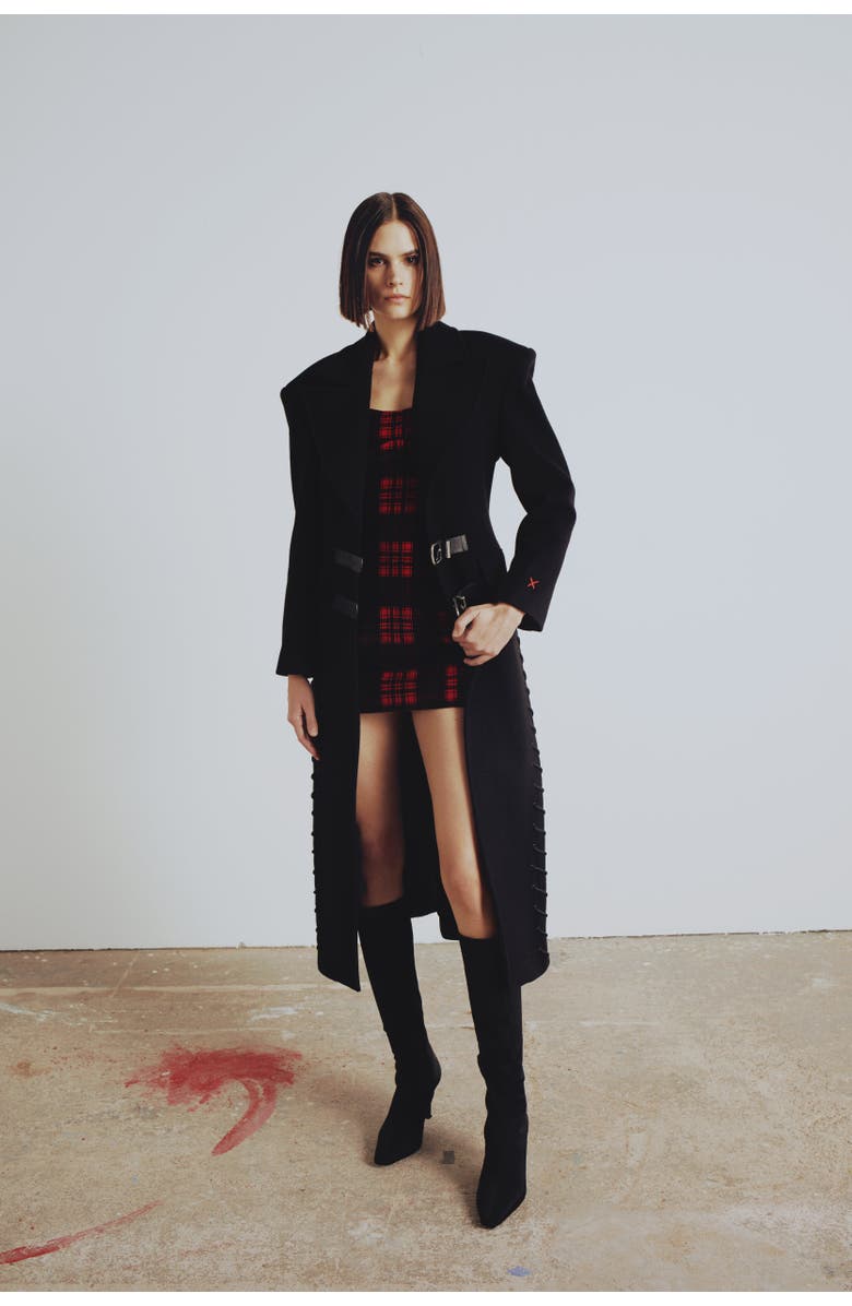 PCFG Wool & Cashmere Blend Your *Itch Cashmere Blend Long Overcoat, Main, color, Jet Black