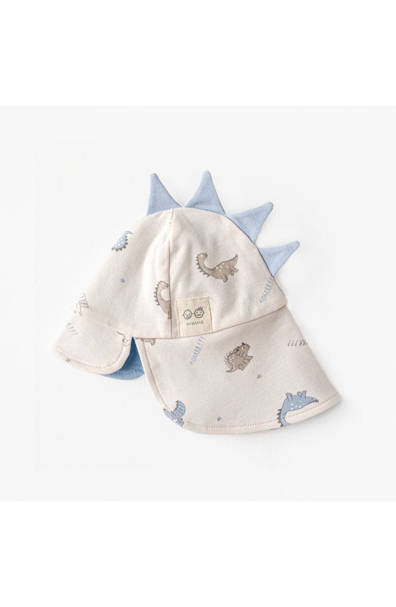 Andy Wawa Dinosaur Flap Cap, Main, color, Beige