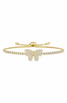 FZN Pavé Cubic Zirconia Butterfly Slide Bracelet