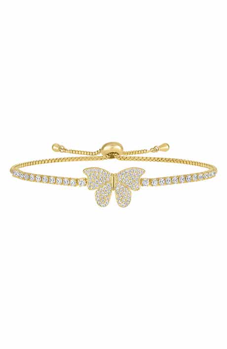 FZN Pavé Cubic Zirconia Butterfly Slide Bracelet