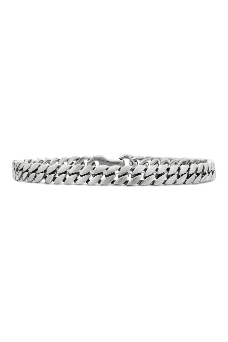 Men's Curb Chain Bracelet, Main, color, STERLING SILVER