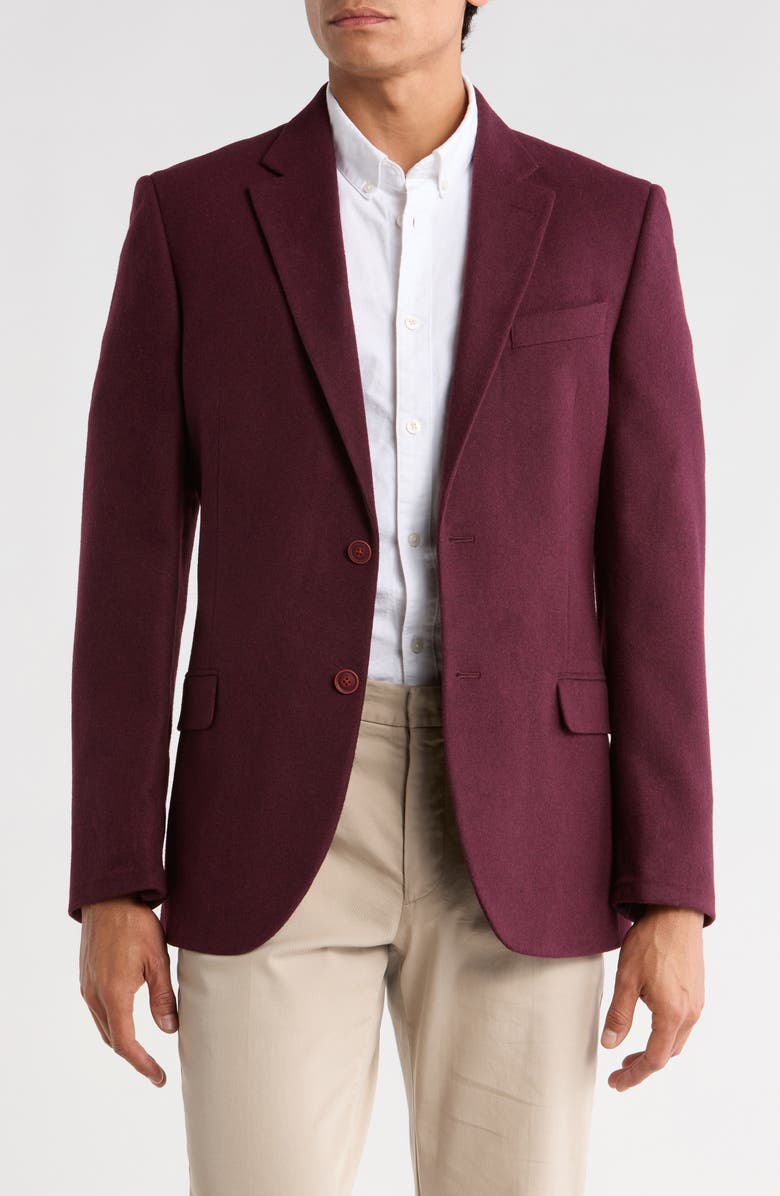 Nautica Notch Lapel Dinner Jacket, Main, color, Burgundy