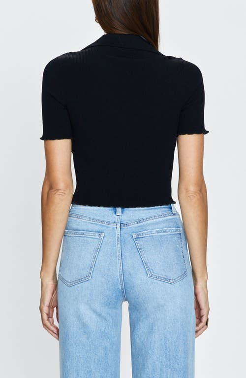 Pistola Tereza Short Sleeve Cardigan In Noir In Noir
