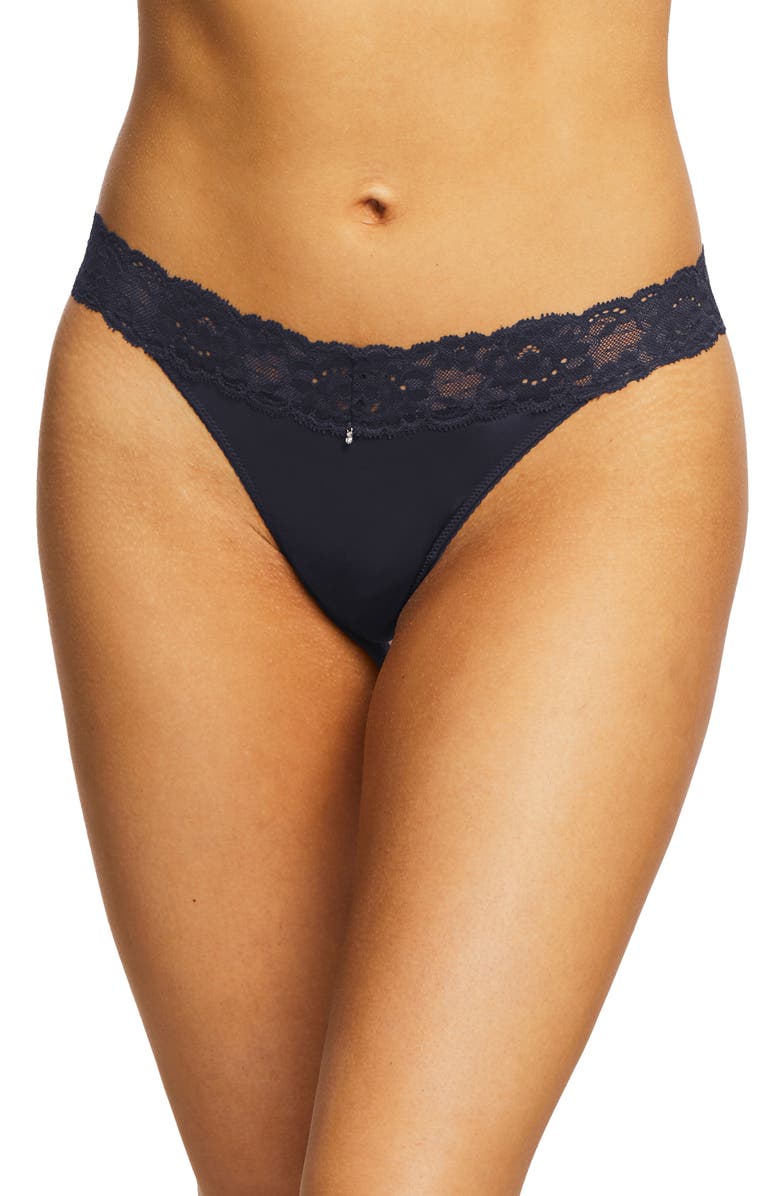 Montelle Intimates Lace Thong, Main, color, 