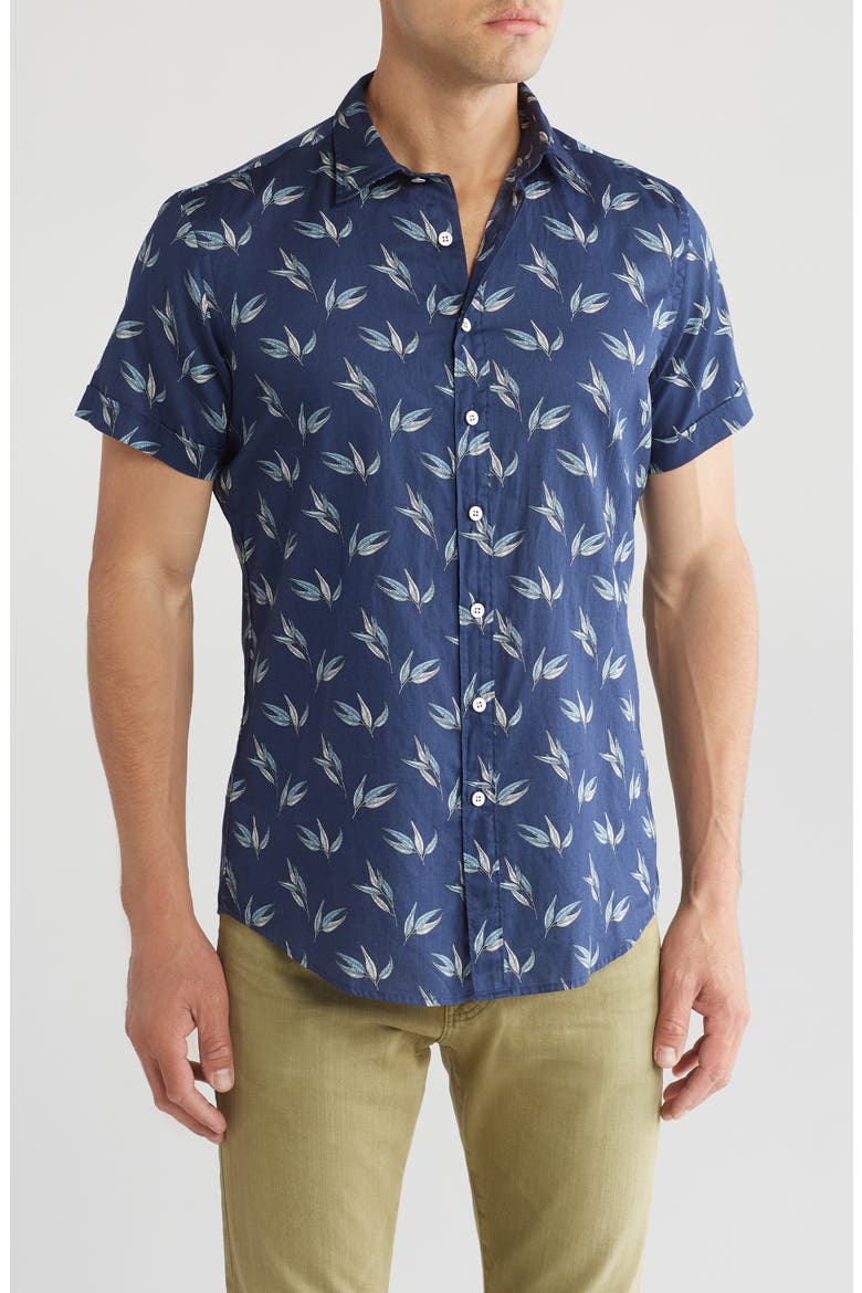 Three Mile Short Sleeve Woven Shirt, Main, color, SKY
