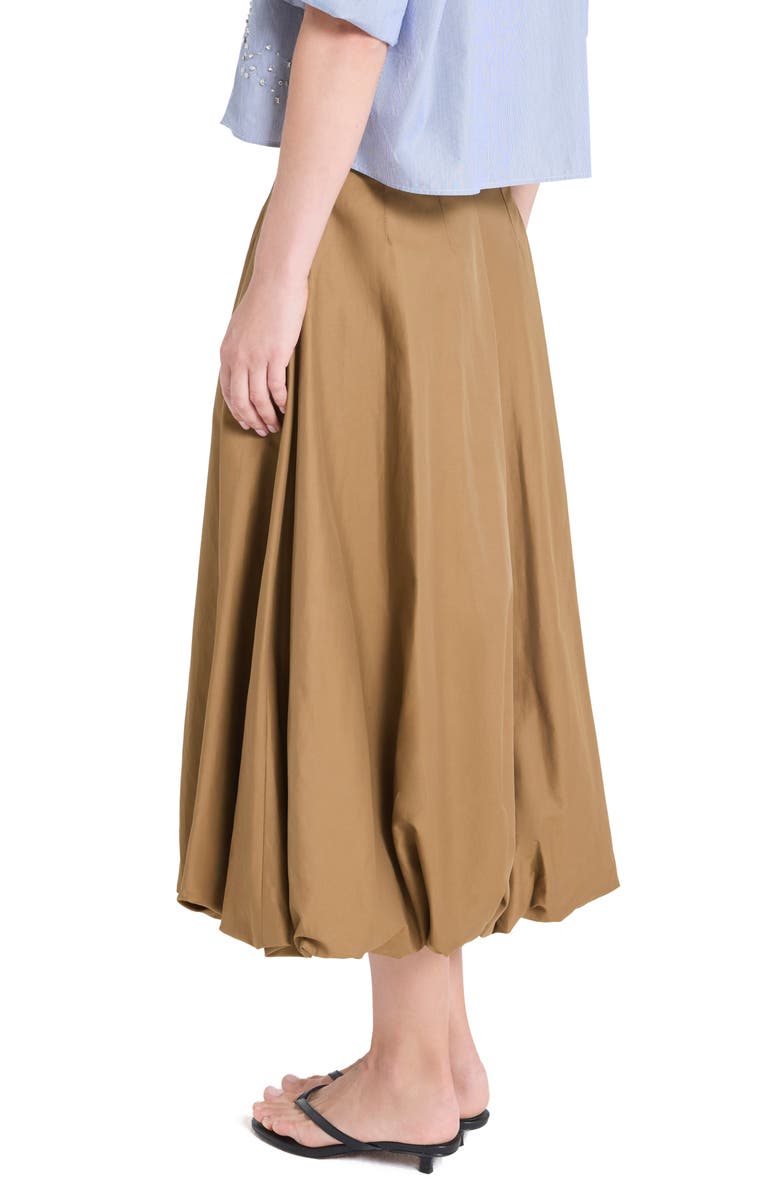 TWP Full Intentions Bubble Hem Midi Skirt, Alternate, color, British Khaki