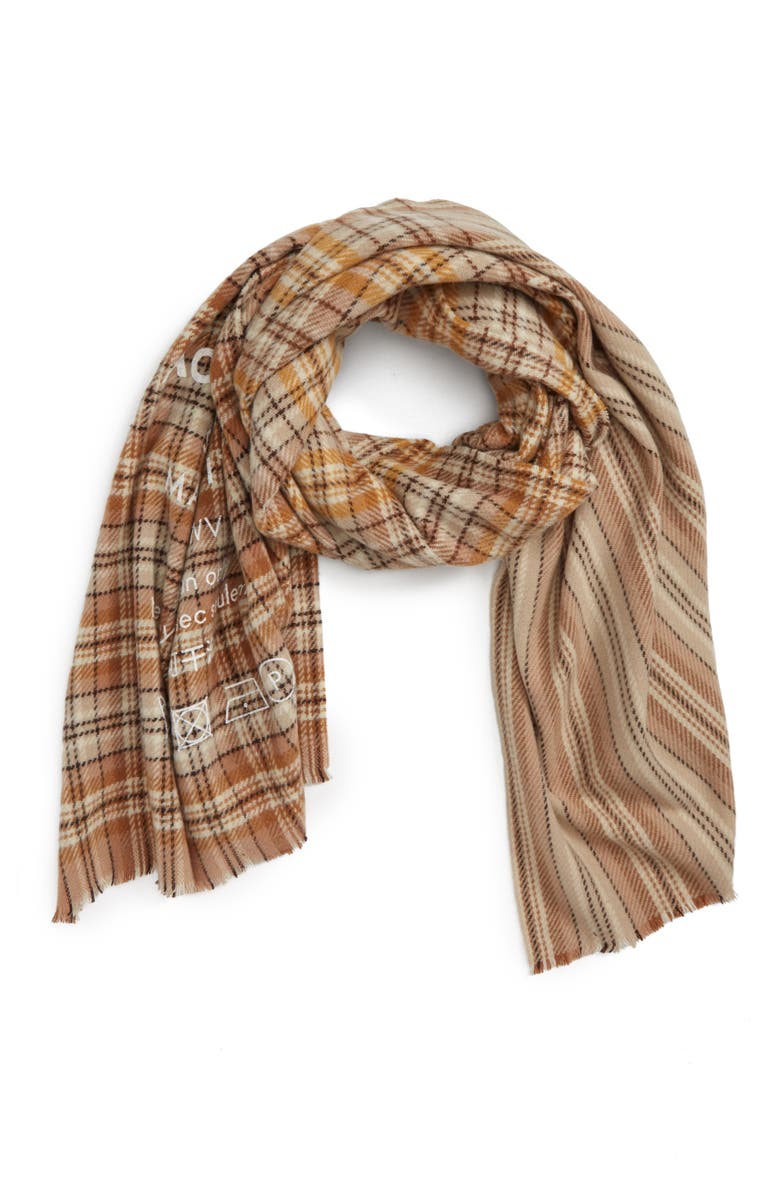 Acne Studios Check Wool Scarf, Alternate, color, 