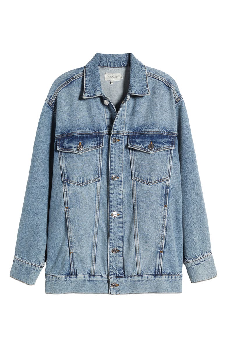 FRAME The Extended Denim Trucker Jacket, Alternate, color, Seattle