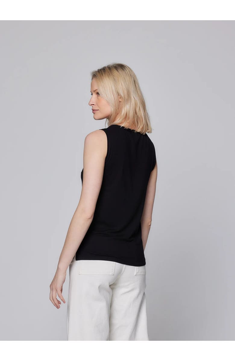 Majestic Filatures Soft Touch Semi Relaxed Boatneck Tank, Alternate, color, Noir