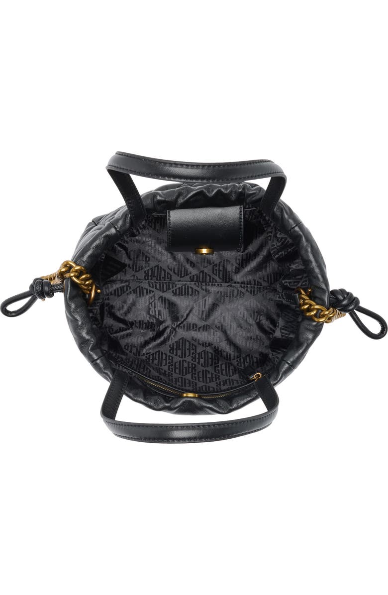 Kurt Geiger London Small Kensington Leather Drawstring Tote, Alternate, color, Black