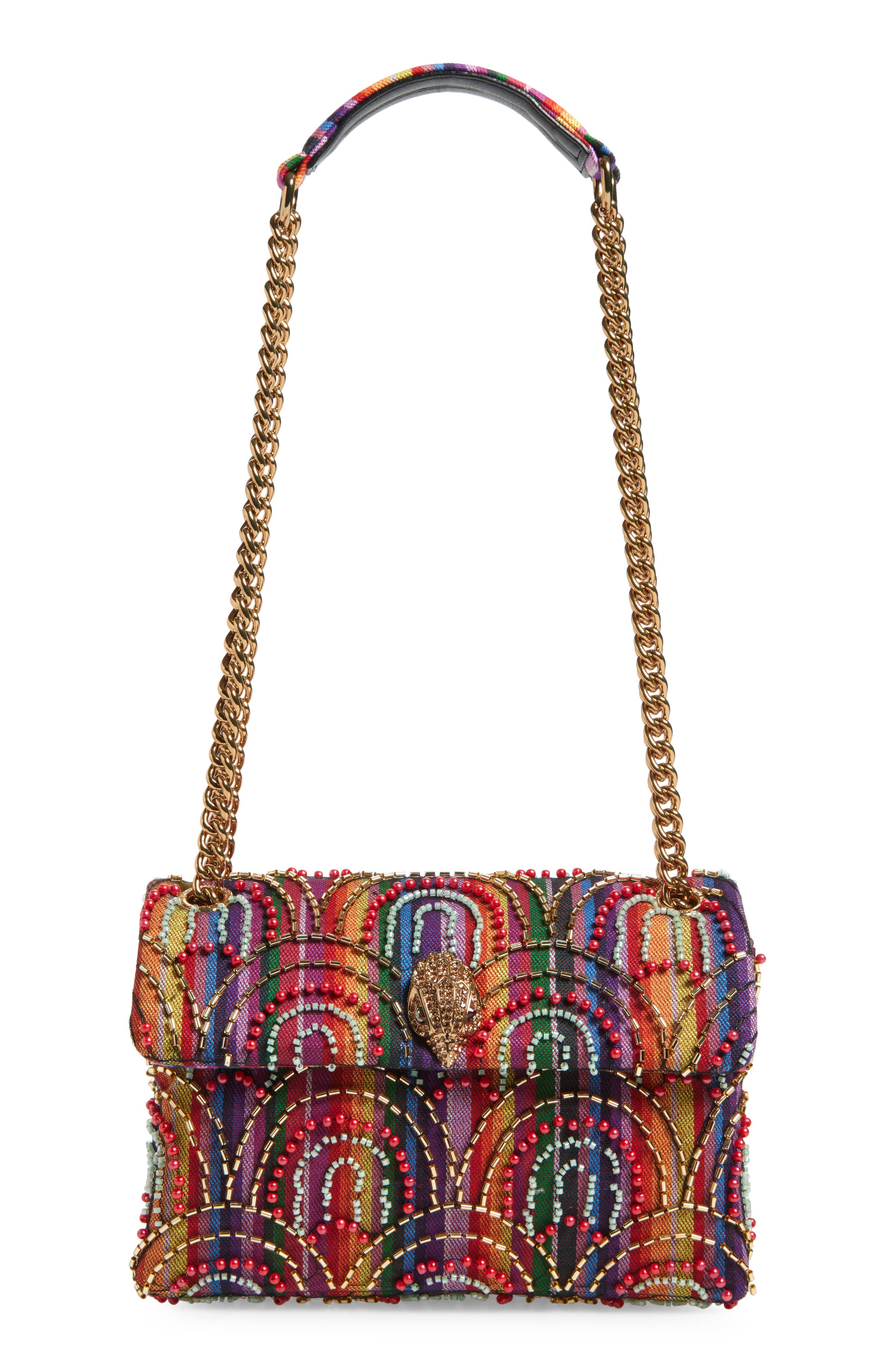 Kurt Geiger London Medium Soft Kensington Convertible Shoulder Bag, Main, color, Rainbow Multi
