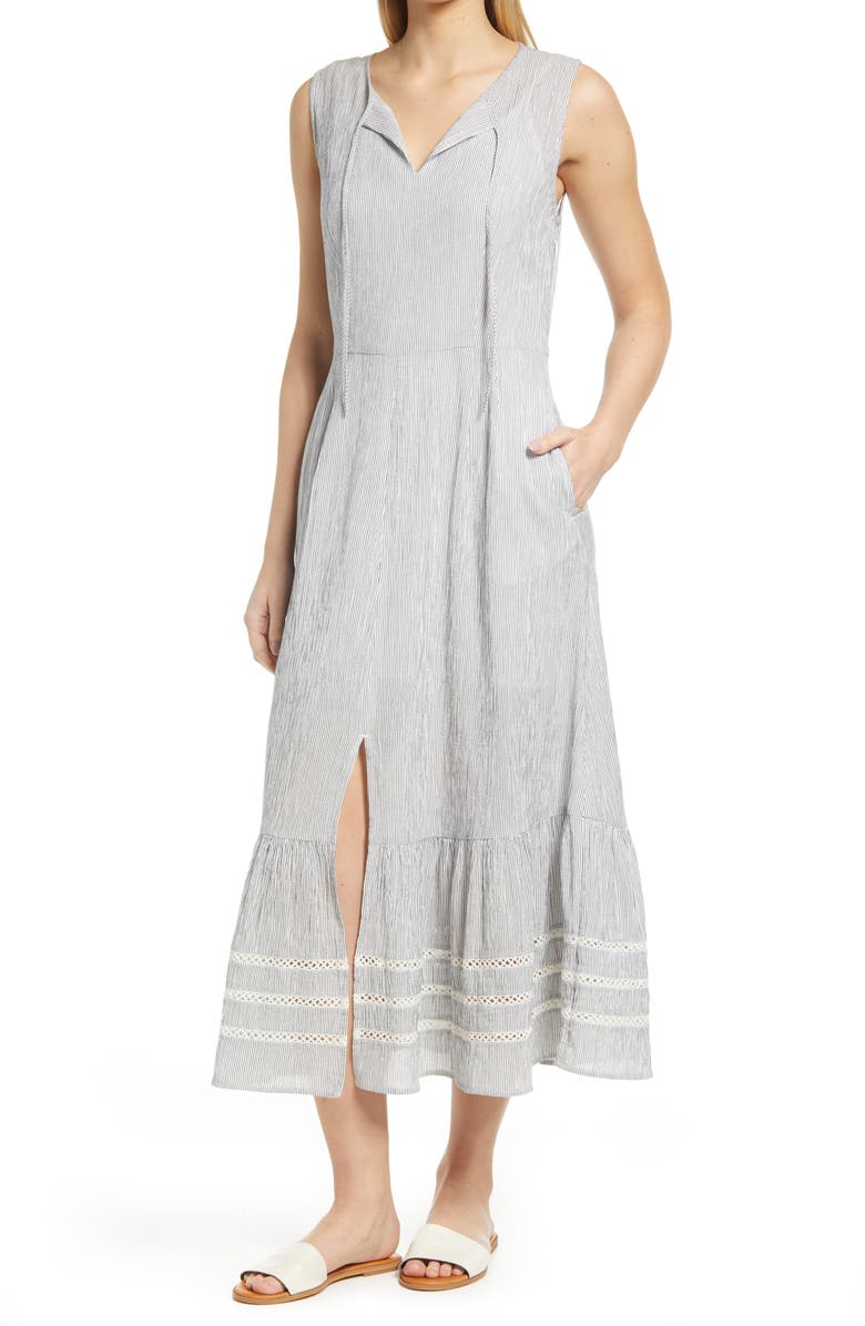 Caslon<sup>®</sup> Sleeveless Tiered Dress, Main, color,