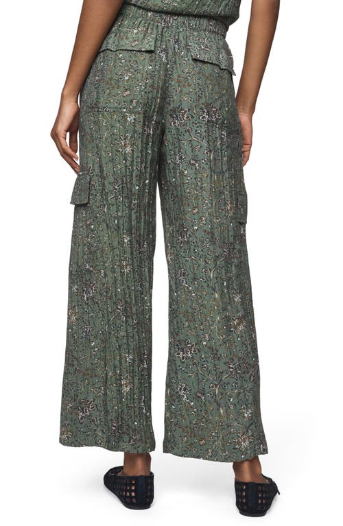 Splendid Versailles Floral Drawstring Cargo Pants In Green